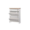 White Slim Shoe Cabinet Storage Unit Narrow Hallway Cupboard Drawer Wooden Rack