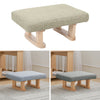 Small Rectangle Footstool Kids Chair Foot Stool Footrest Padded Seat Wooden Base