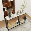 High-end Marble Console Table Sofa Side Table Storage Shelf Hallway Display Rack