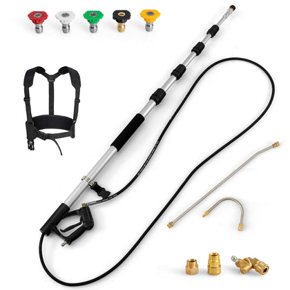 5.5M Telescoping Wand for Pressure Washers 4000PSI Grade Extension Wand Kit