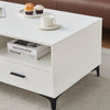 Wooden Coffee Table With Storage High Gloss Sofa End Tabl Living Room