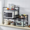 2/3-Tier Metal Expandable Microwave Oven Rack Shelf Countertop Kitchen Stand