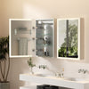 Wall Mounted Mirror Cabinet Bathroom Mirror Cupboard Dimmable Anti-fog w/ Shelf