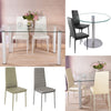 Faux Leather Chair Dining Chairs With Stainless Steel Frame Solid Legs 2/4/6pcs
