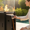 Outdoor Gas Patio Heater - 13kW Powerful Standing Propane Heater with Wheels