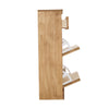 Panana Solid Pine Shoe Cabinet Storage Cupboard Wooden Organizer with 1 Drawer