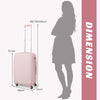 20” Carry-on Luggage Hardside Luggage Airline Approved Lightweight Luggage Pink