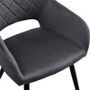 Pair of Dining Chair Velvet Diamond Chairs with Metal Legs Black/Blue/Grey/Green
