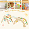 3-In-1 Kids Climbing Triangle Set Wooden Triangle Climber Set Indoor & Outdoor