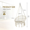 Macrame Hammock Chair Hanging Swing Seat W/ Colorful LED Lights Indoor Outdoor
