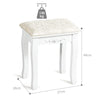 Vintage Dressing Table Stool Baroque Floral Padded Seat Piano Chair Make-Up Seat