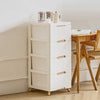 White Bedside Table 3/4/5 Drawers Cabinet Bedroom Toy Storage Nightstand Shelf