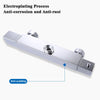 Bathroom Thermostatic Exposed Shower Mixer Twin head Large Square Bar Set Chrome
