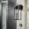 Vintage Wall Light Iron Metal Lantern Lamp with Glass Shade Cover Indoor Outdoor