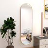 Tall Gold Full Length Floor Wall Oval Metal Framed Long Dressing Mirror Hallway
