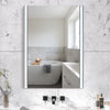 Bathroom Mirror with 3-Colors LED Lights Touch Control Wall Mounted Anti-frog