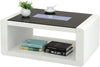 LED High Gloss Coffee Table Glass Top Living Room Decoration Furniture