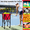 Foldable Tennis Ball Cart Lightweight Tennis Ball Hopper Basket Ball Cart