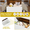 Flip-top Storage Chest 2-in-1 Modern Wooden Storage Bench Trunk Organizer Bench