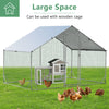 Large Chicken Run Walk In Coop Poultry Cage Galvanized Metal Hen House