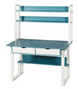 Kids Children Wooden Free Standing Study Writing Room Table Desk Shelves Drawers