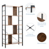 5-Tier Bookshelf Industrial Style Bookcase Free Standing Storage Display Shelves