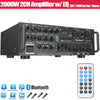2000W Digital Power Amplifier bluetooth Stereo HiFi Audio 2CH USB SD FM Home Car