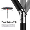 Garden Patio Parasol Sun Shade UV Protection Umbrella Steel Tilting Crank Handle