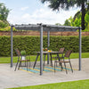 Garden Pergola 3x3m Aluminium Patio Gazebo Shade Shelter with Retractable Canopy