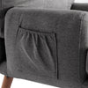 Lazy Chair with Footstool Relax Lounge Chair Accent Armchair Sofa Chair Grey