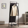 Clothes Rails Garment Coat Rack Full Length Mirror Hanging Rod Bottom Shelf Iron