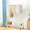 Black Metal Clothes Rail Rack Garment Stand Corner Open Wardrobe with Shelf