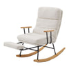 Lazy Rocking Chair Adjustable Recliner Rocking Sofa Nursing Armchair w/ Footrest