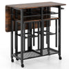 3 Piece Dining Table Set Extendable Kitchen Table Rolling Dining Room Table Set