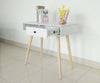 Slim Hallway Console Table Hall Entryway Living Room Modern Furniture Shelf Whit
