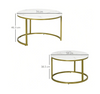 Coffee Table Set Of 2, Round Nest Of Tables Modern Side Tables For Living Room