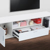 160cm High Gloss White TV Stand Cabinet Unit Doors Storage with LED Cupboard Hot