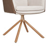 360° Swivel Corduroy Armchair Padded Bedroom Office Desk Chair PU Leather Finish