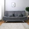 Double Sleeper Couch Bed Seat 3 Seater Sofa bed Recliner Fabric Sofa Bed Grey