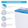Portable Washing Machine Twin Tub Laundry Washer Machine 7.5KG Washer+3KG Dryer