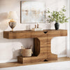 63-Inch Long Console Table, Modern Wood Entryway Sofa Table for Living Room