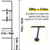 Pipe Bookshelves Industrial Wall Mount DIY Pipe Shelf 3PCS 5-Tier Bracket
