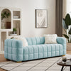 Teddy Fleece Fabric 3 Seater Sofa Loveseat Couch with 2 Pillow