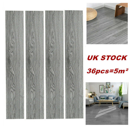 5m²/36pcs Tiles Thick Self-adhesive Luxury PVC Floor Flooring Plank Waterproof