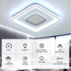 Modern Chandelier LED Lamp White Frame Ceiling Light With RGB Mode Square Olbuvr