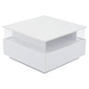 Coffee Table with LED Lights Storage Tea Table High Gloss White for Living Room