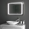 Modern Makeup Mirrors LED Lighting Rectangle Bathroom Mirror Anti-Fog Wall Mount