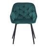 Noble Set of 2 Dining Chairs Velvet Armchairs Upholstered Soft Seat Back Metal