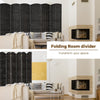 6 Panel Room Divider Privacy Screen Wall Folding Partition Hand-woven Rattan