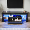 Modern High Gloss 140cm LED TV Stand Cabinet Unit Black Stroage Drawer Sideboard